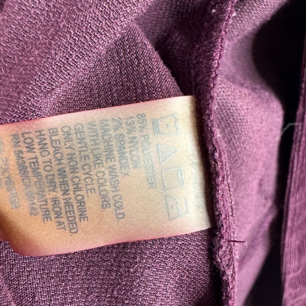 Allison Daley blazer cardigan Women's Deep Purple Button-Down Shirt - Picture 9 of 10